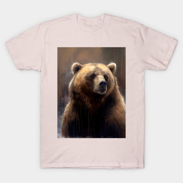 Arctic Kodiak Bear T-Shirt by ABART BY ALEXST 